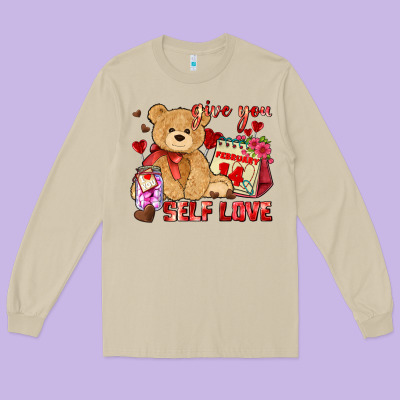 Give You Self Love Long Sleeve Tee Designed By Adodesignshop