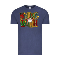 Vintage Denim Christmas merry mini Vintage Tee - FaDigitalArtStudio