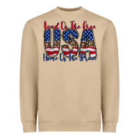 Land Of The Free Usa Heavyweight Sweatshirt | Teevron