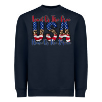 Navy land of the free usa Heavyweight Sweatshirt - RacoonDesign