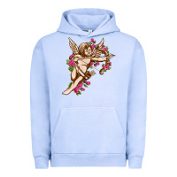 Pigment Grape Ice Cupid with rose Valentine's Day Urban Hoodie - HowdyJamesFarm