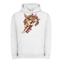 Pigment Lunar Rock Cupid with rose Valentine's Day Urban Hoodie - HowdyJamesFarm