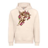 Sandshell Cupid with rose Valentine's Day Urban Hoodie - HowdyJamesFarm