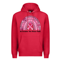 Cardinal in october we wear pink breast cancer awareness rainbow Premium Hoodie - Jasminsmagicworld