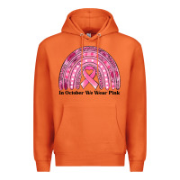 Carrot in october we wear pink breast cancer awareness rainbow Premium Hoodie - Jasminsmagicworld