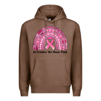 Chestnut in october we wear pink breast cancer awareness rainbow Premium Hoodie - Jasminsmagicworld
