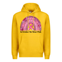 Lemon in october we wear pink breast cancer awareness rainbow Premium Hoodie - Jasminsmagicworld