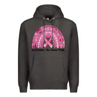 Smoke in october we wear pink breast cancer awareness rainbow Premium Hoodie - Jasminsmagicworld