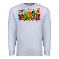 Heather Grey fall nurse Premium Sweatshirt - MaliasSmallBusiness