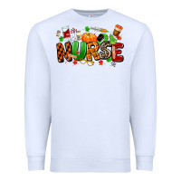 White fall nurse Premium Sweatshirt - MaliasSmallBusiness