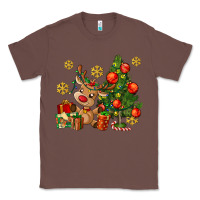Chestnut reindeer and christmas tree Classic Tee - AdoDesignShop
