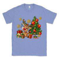 Colony Blue reindeer and christmas tree Classic Tee - AdoDesignShop