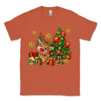 Copper reindeer and christmas tree Classic Tee - AdoDesignShop