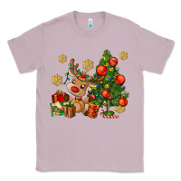 Lilac reindeer and christmas tree Classic Tee - AdoDesignShop