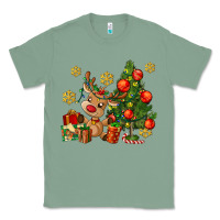 Sage reindeer and christmas tree Classic Tee - AdoDesignShop