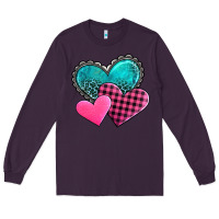 Plum valentine's day hearts Long Sleeve Tee - AdoDesignShop