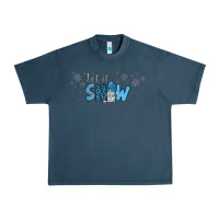 Midnight Navy winter let it snow Urban Heavy Tee - JahusDesignShop