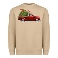 Mushroom christmas trees truck Heavyweight Sweatshirt - FaDigitalArtStudio