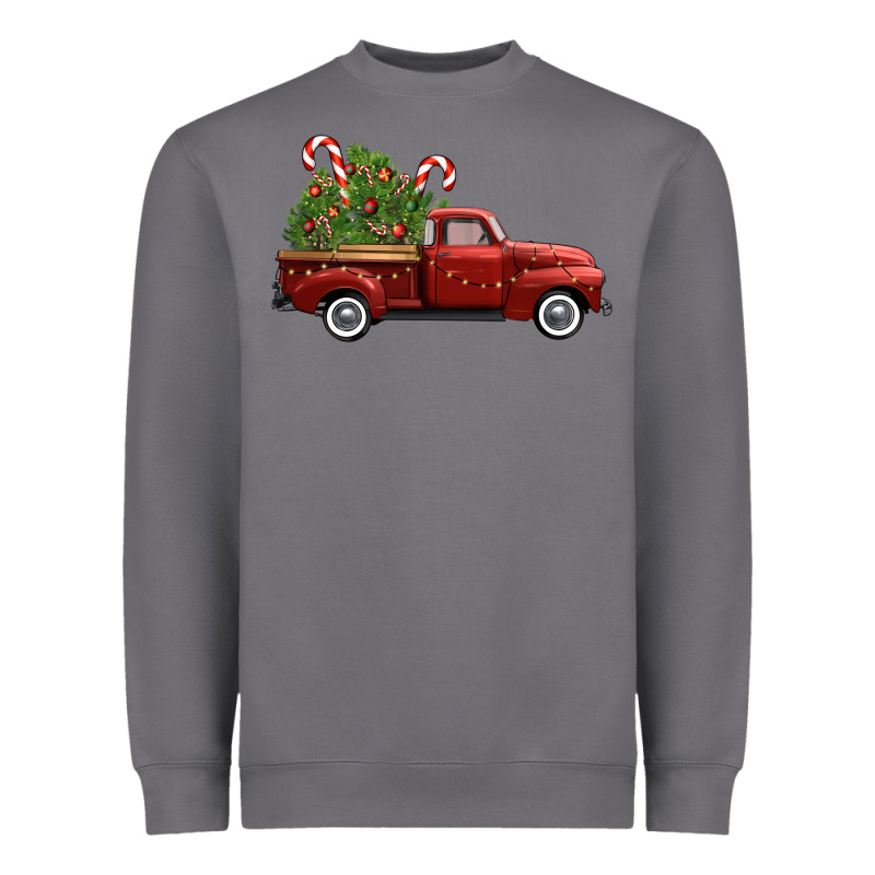 Christmas Trees Truck Heavyweight Sweatshirt by FaDigitalArtStudio | Teevron