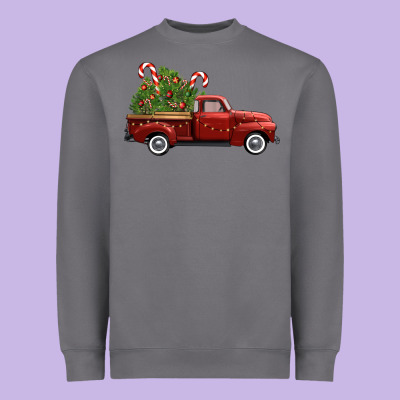 Christmas Trees Truck Heavyweight Sweatshirt Designed By Fadigitalartstudio