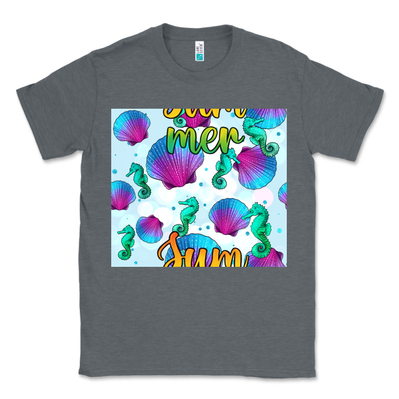 Seahorse And Sea Shell Seamless Pattern Classic Tee by BundleAndBundleShop | Teevron