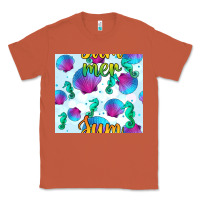 Copper seahorse and sea shell seamless pattern Classic Tee - BundleAndBundleShop
