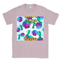 Lilac seahorse and sea shell seamless pattern Classic Tee - BundleAndBundleShop