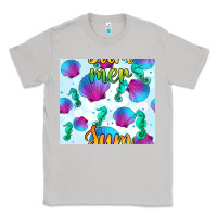 Moon Dust seahorse and sea shell seamless pattern Classic Tee - BundleAndBundleShop