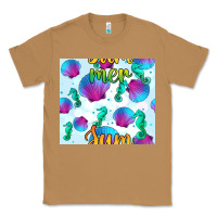 Toasted Coconut seahorse and sea shell seamless pattern Classic Tee - BundleAndBundleShop