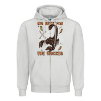 Dove Grey no rest for the wicked Zipper Hoodie - MaliasSmallBusiness