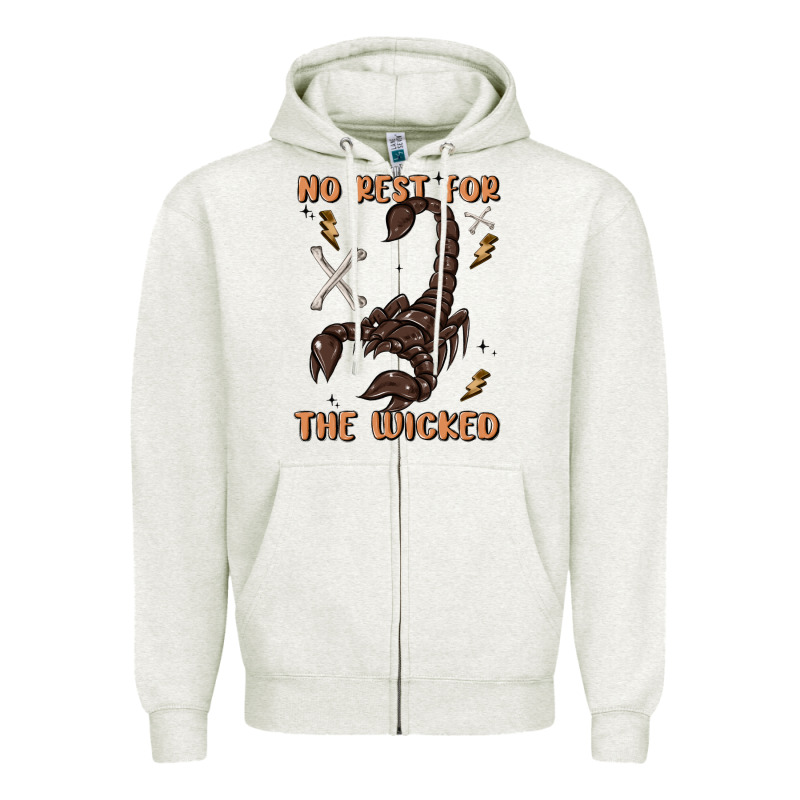 No Rest For The Wicked Zipper Hoodie by MaliasSmallBusiness | Teevron