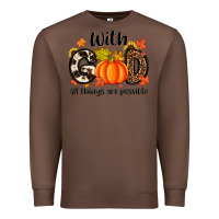 Chestnut with god all things are possible Premium Sweatshirt - MaliasSmallBusiness