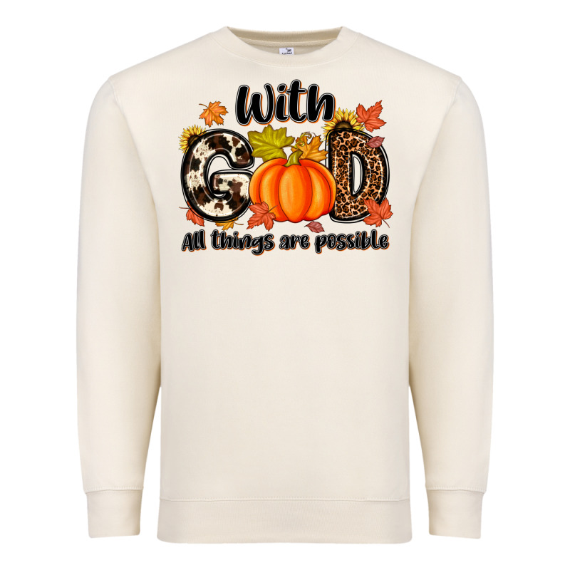 With God All Things Are Possible Premium Sweatshirt by MaliasSmallBusiness | Teevron