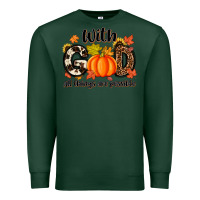 Sports Green with god all things are possible Premium Sweatshirt - MaliasSmallBusiness