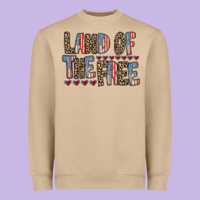 Land Of The Free Heavyweight Sweatshirt Designed By Racoondesign