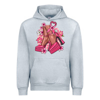 Heather Grey Cancer high heels Cancer Awareness Urban Hoodie - HowdyJamesFarm