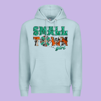 Small Town Girl Western Windmill Premium Hoodie Designed By Jasminsmagicworld