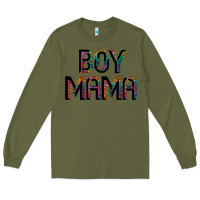 Army Green boy mama Long Sleeve Tee - JahusDesignShop
