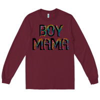 Burgundy boy mama Long Sleeve Tee - JahusDesignShop