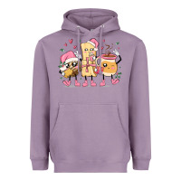 Lavender mexican christmas pan dulce cartoon characters Heavyweight Hoodie - MaliasSmallBusiness