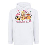 White mexican christmas pan dulce cartoon characters Heavyweight Hoodie - MaliasSmallBusiness