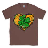 Chestnut St. Patrick's Day Heart with Shamrock Classic Tee - Jasminsmagicworld