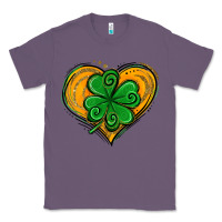 Lavender St. Patrick's Day Heart with Shamrock Classic Tee - Jasminsmagicworld