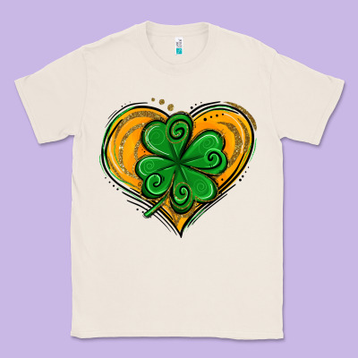 St. Patrick's Day Heart With Shamrock Classic Tee Designed By Jasminsmagicworld