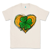 Natural St. Patrick's Day Heart with Shamrock Classic Tee - Jasminsmagicworld