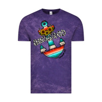 Cloud Purple anchored Vintage Tee - CowhideDigitalArt
