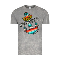Cloud Rock anchored Vintage Tee - CowhideDigitalArt