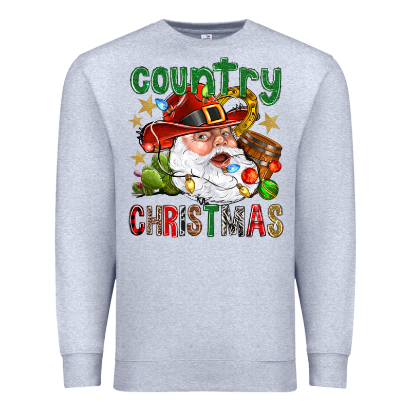 Country Christmas Premium Sweatshirt by NancyCooperArtShop | Teevron