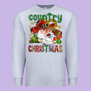 Country Christmas Premium Sweatshirt Designed By Nancycooperartshop