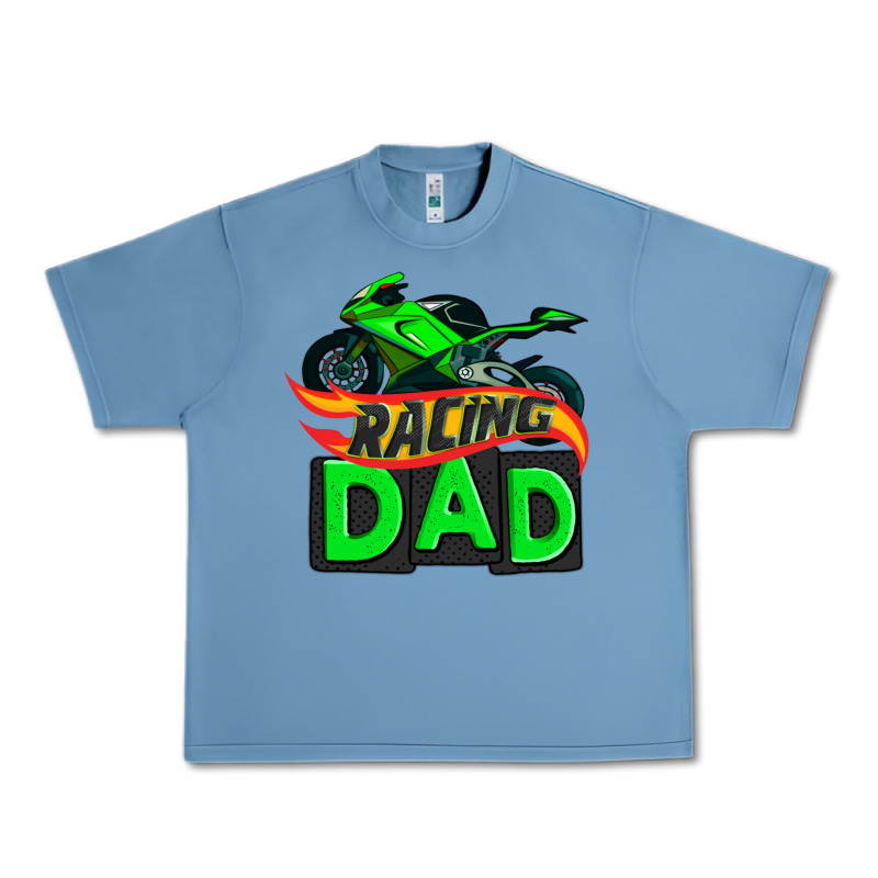 Racing Dad With Racing Motorcycle Urban Heavy Tee by AdoDesignShop | Teevron